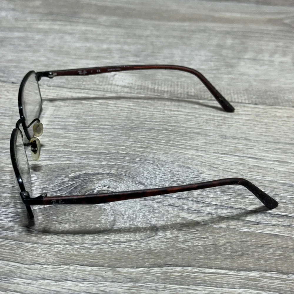 Ray-Ban‎ RB6236 2503 Eyeglass Frames 52-18 135 Rectangular Brown Tortoise Metal